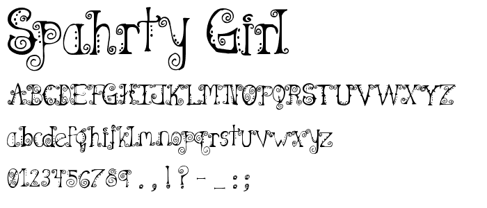 Spahrty Girl font